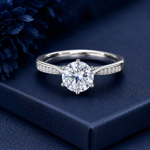 Single Solitaire Zirconia Ring.