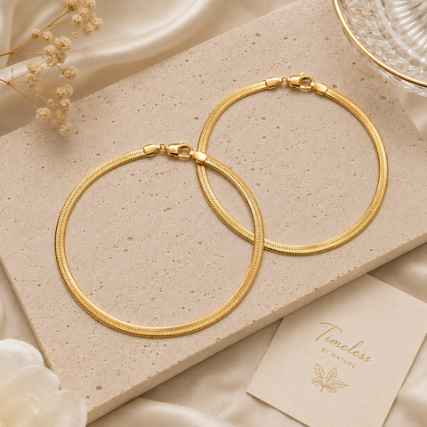 Gold-Plated Fish Scale Anklet
