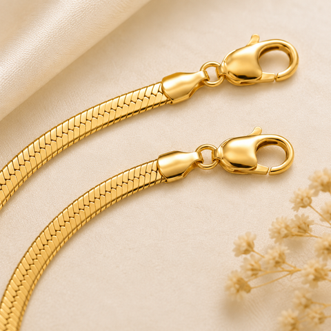 Gold-Plated Fish Scale Anklet