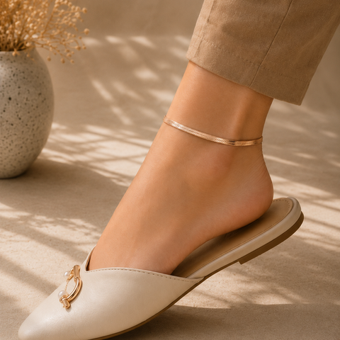 Fish Scale Rose Gold Anklet