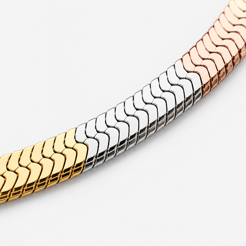 Triple Tone Fish Scale Anklet