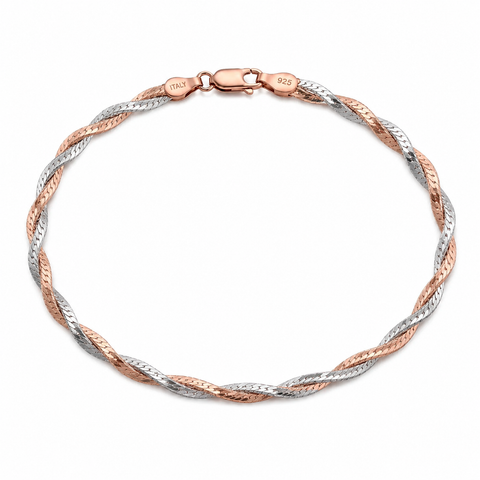 Dual Tone Braided Fish Scale Anklet.