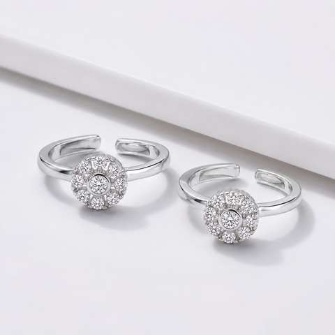 Charming Rose Cut Toe Ring