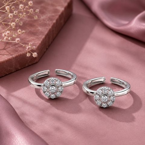 Charming Rose Cut Toe Ring