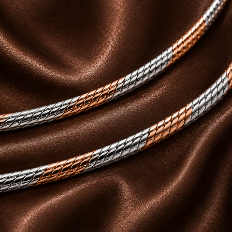 Luminous Snake Chain Dual Tone Anklet