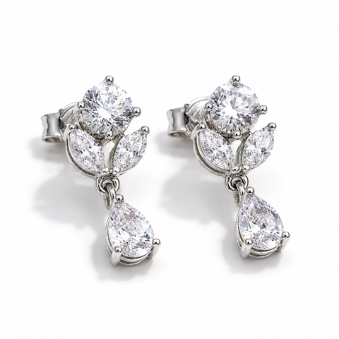 Multi-Leaf Tear Drop Earrings