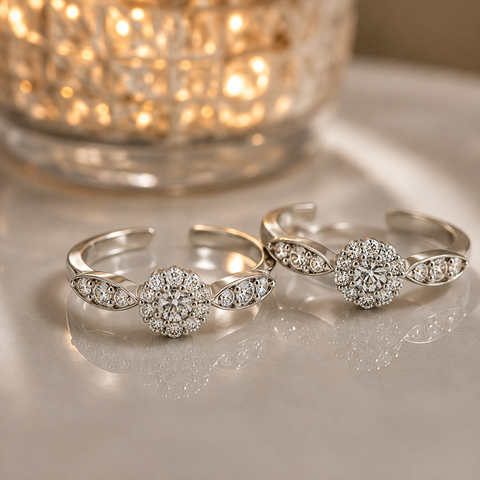 Enchanting Flower Toe Ring