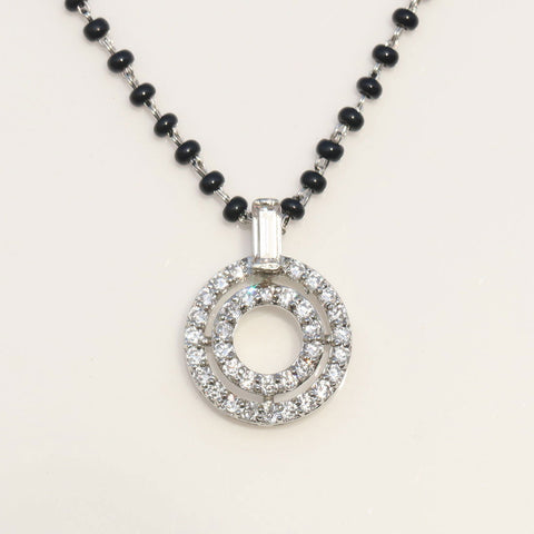 Concentric Double Circle Mangalsutra. - KORE JEWELS 