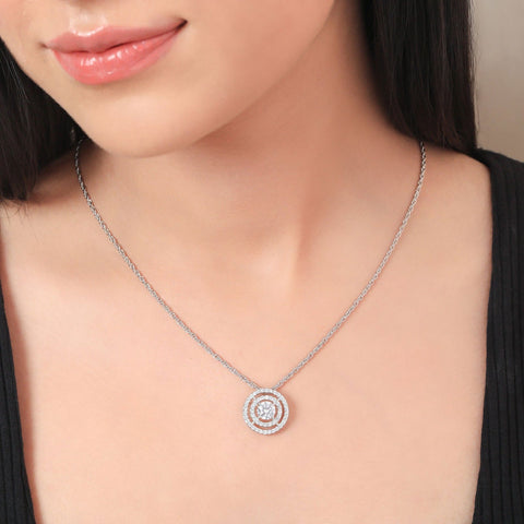 Concentric Triple Circle Necklace - KORE JEWELS 