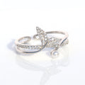 Dainty Leafy Love CZ Ring. - KORE JEWELS 