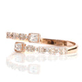 Dual Square Solitaire Rose Gold Kada Bracelet. - KORE JEWELS 
