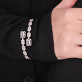 Dual Square Solitaire Rose Gold Kada Bracelet. - KORE JEWELS 
