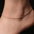 Dual Tone Chain Anklet. - KORE JEWELS 