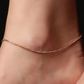 Dual Tone Chain Anklet. - KORE JEWELS 