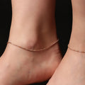 Dual Tone Chain Anklet. - KORE JEWELS 