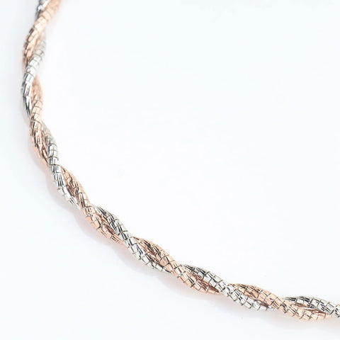 Dual Tone Entwined Anklet. - KORE JEWELS 
