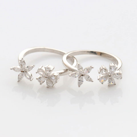 Elegant Flower Cut Toe Ring - KORE JEWELS 