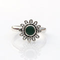 Emerald Green Solitaire Flower Toe Rings - KORE JEWELS 