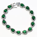 Emerald colored Water-Drop Bracelet. - KORE JEWELS 