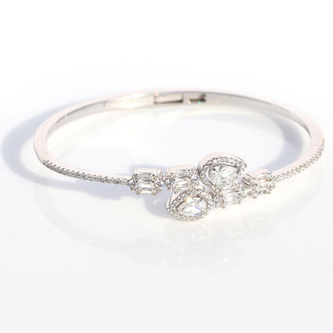 Exquisite Teardrop Zirconia Kada Bracelet. - KORE JEWELS 