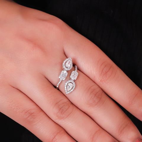 Exquisite Teardrop Zirconia Ring. - KORE JEWELS 