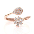 Florid Drop Rose Gold Toe Ring - KORE JEWELS 