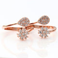 Florid Drop Rose Gold Toe Ring - KORE JEWELS 