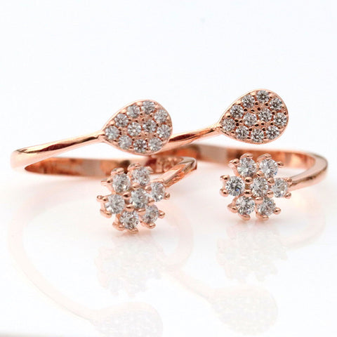 Florid Drop Rose Gold Toe Ring - KORE JEWELS 