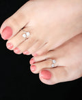 Florid Drop Toe Ring - KORE JEWELS 