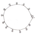 Flowery Drop CZ Anklet - KORE JEWELS 