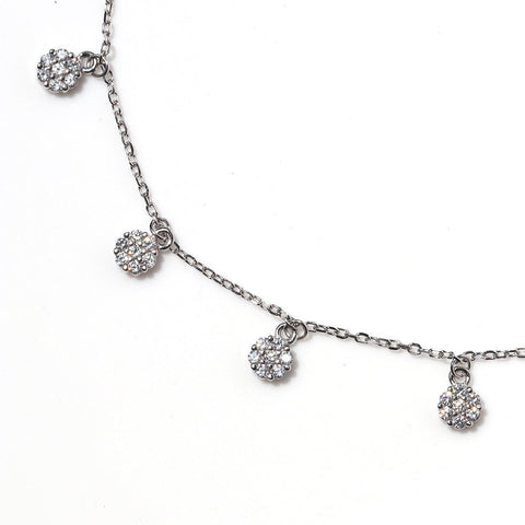 Flowery Drop CZ Anklet - KORE JEWELS 