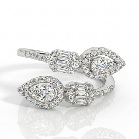 Exquisite Teardrop Zirconia Ring.