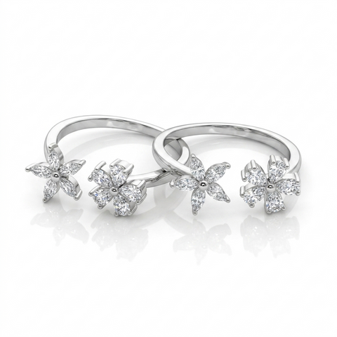 Elegant Flower Cut Toe Ring