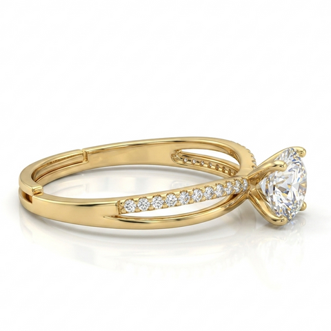 Enchanting Solitaire CZ Ring.