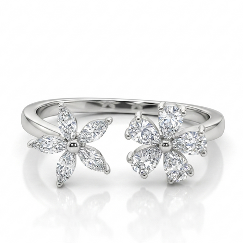Elegant Flower Cut Toe Ring