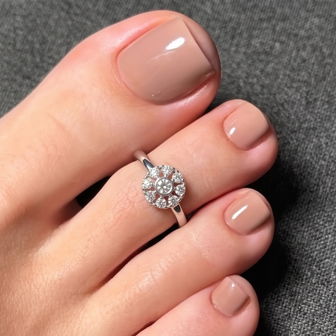 Charming Rose Cut Toe Ring