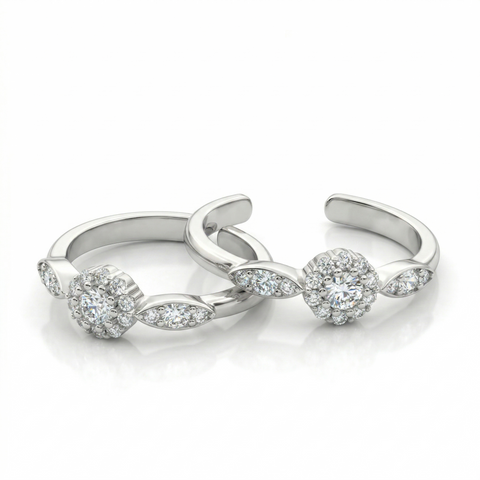Enchanting Flower Toe Ring
