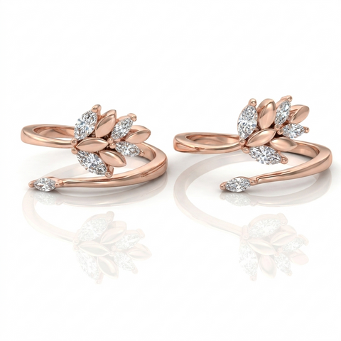 Leafy Affair Rose Gold Toe Ring