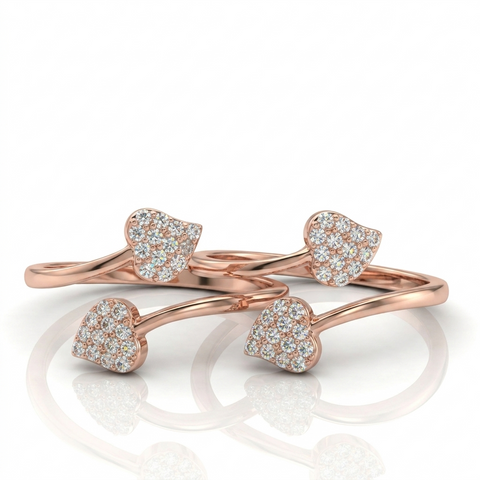 Touch Of Nature Rose Gold Toe Ring