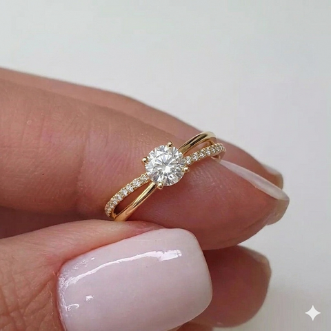 Enchanting Solitaire CZ Ring.