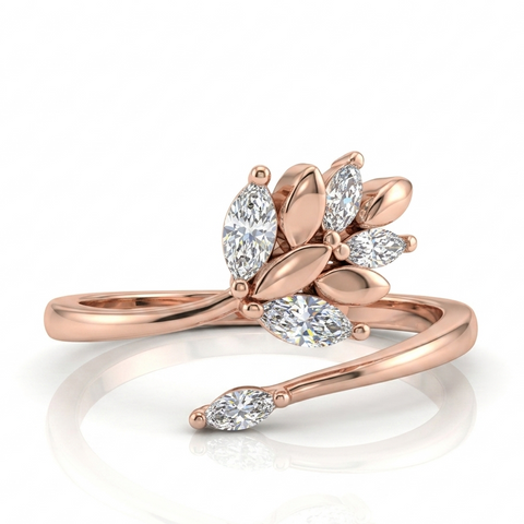Leafy Affair Rose Gold Toe Ring