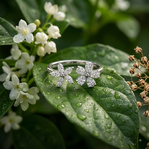 Elegant Flower Cut Toe Ring