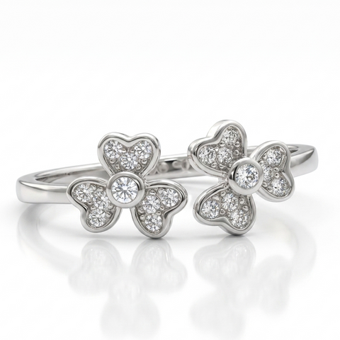 Exquisite Clover Toe Ring