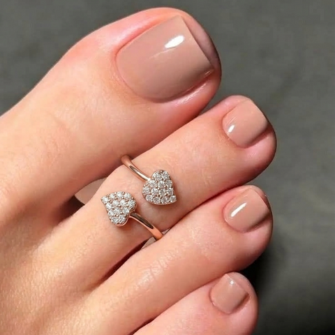 Touch Of Nature Rose Gold Toe Ring