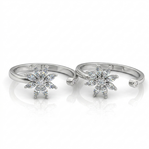 Blooming Petals Toe Ring