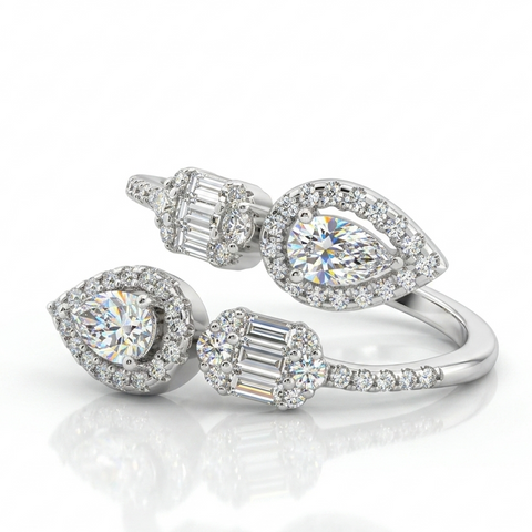 Exquisite Teardrop Zirconia Ring.