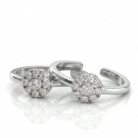 Charming Rose Cut Toe Ring