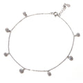 Gleaming Spherical Drop CZ Anklet - KORE JEWELS 