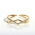 Golden Timeless Beauty CZ Ring. - KORE JEWELS 
