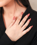 Golden Timeless Beauty CZ Ring. - KORE JEWELS 
